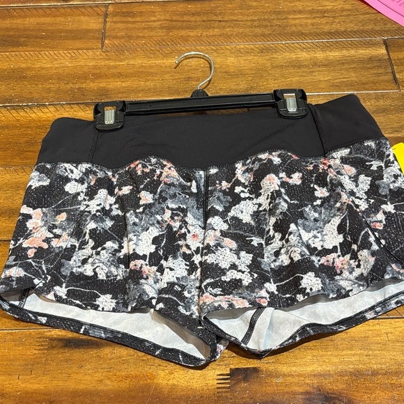 lululemon athletica Pants - lululemon athletica Black Floral Women's Athletic Shorts
